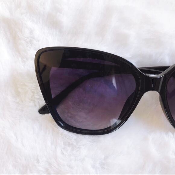 Amelia Black Cat Eye Full Rim Sunglasses - Picture 2 of 10